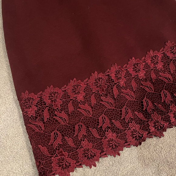 Reiss Womens Issy Floral Lace Neoprene Mini Dress Red Size 6 - Picture 6 of 6